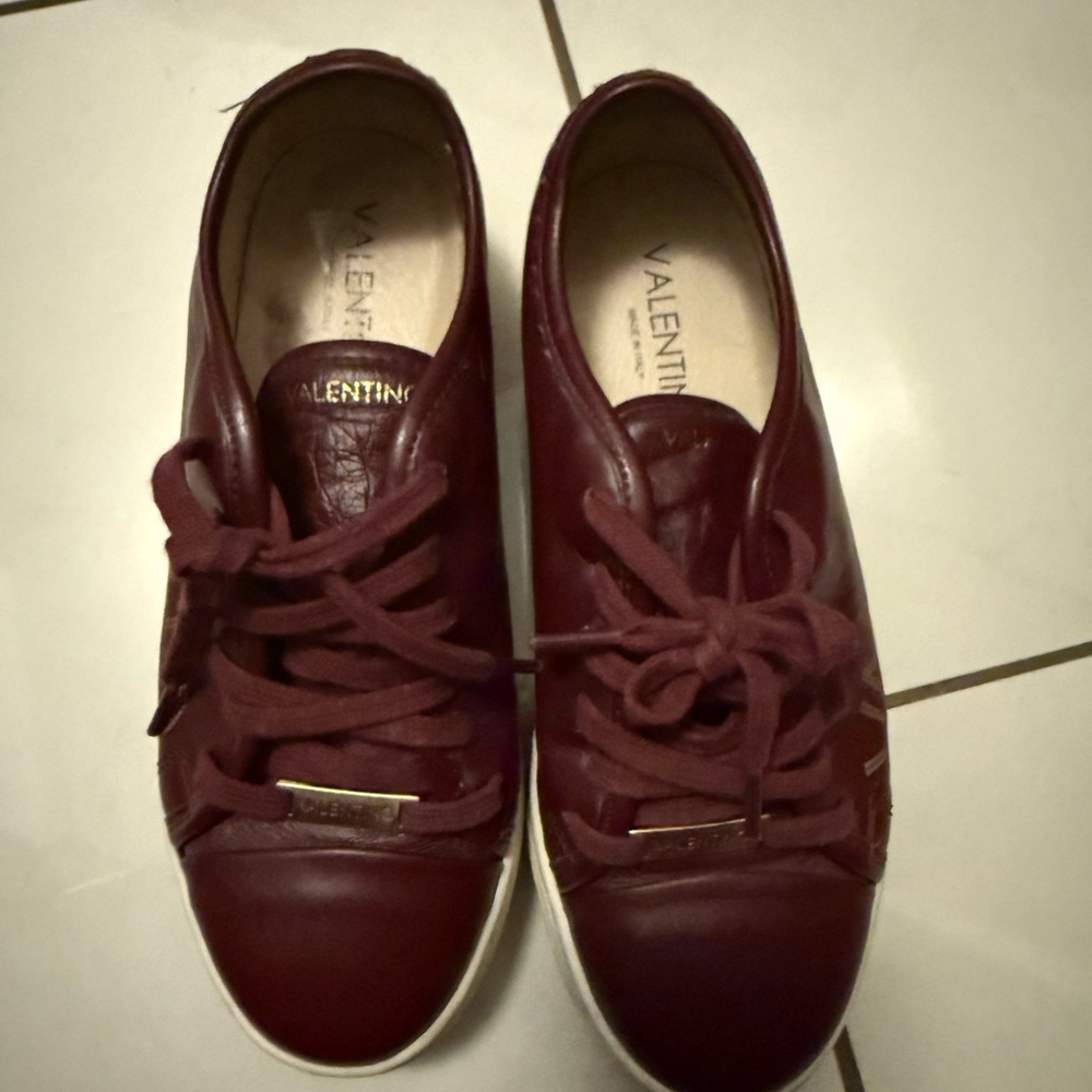 Valentino By Mario Valentino Dark Red Sneakers